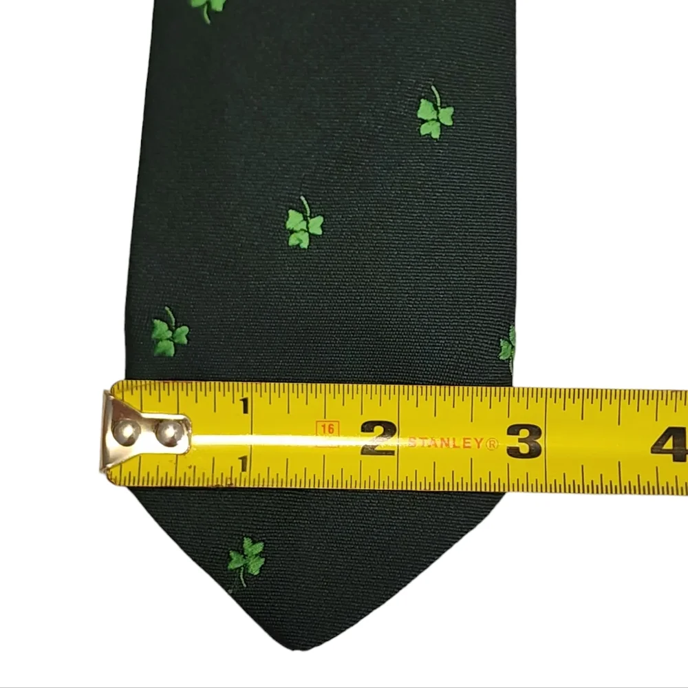 Vintage Millars Shamrock Green Tie Pre Owned Condition - Picture 2 of 6